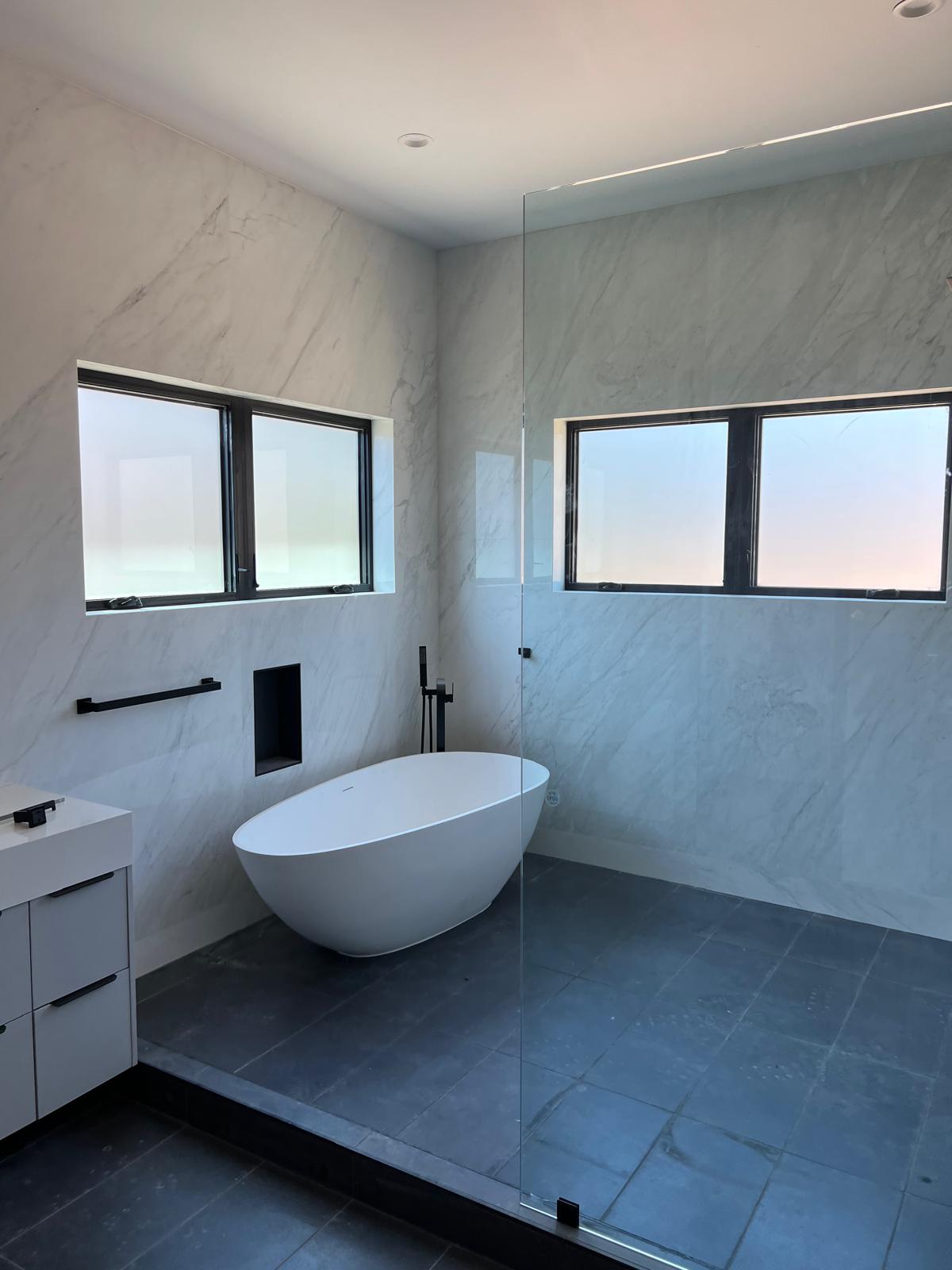 Luxury Bathroom with Marble Walls